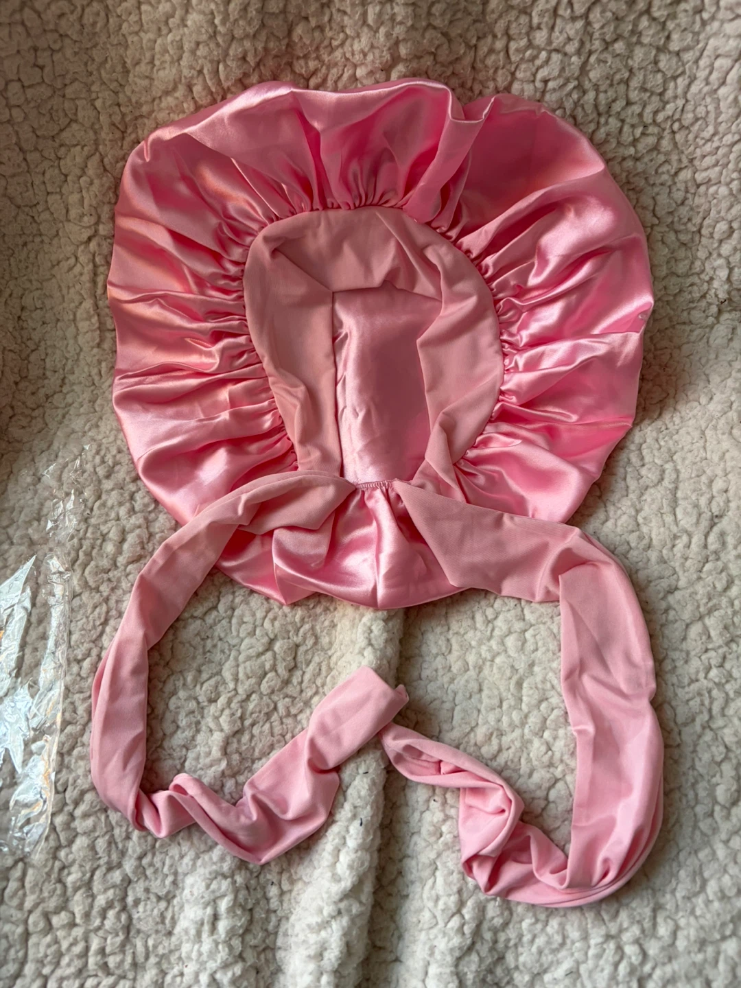 Pink Satin Sleep Bonnet