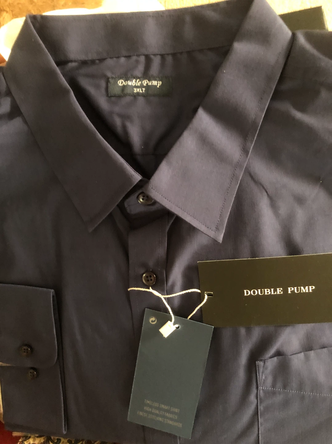 3xL Neavy blue and French blue Slim Fit Shirt - photo 2