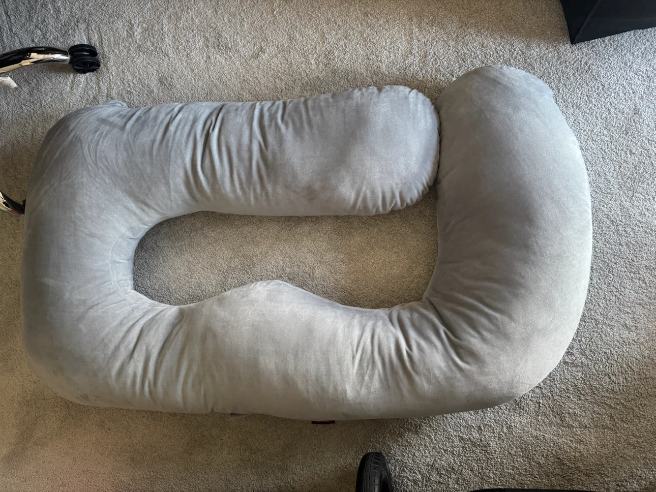 C-Shaped Grey Pregnancy Pillow