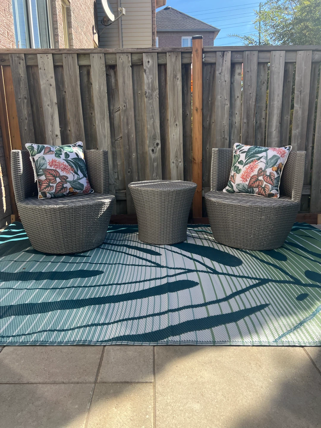3-Piece Wicker Patio Bistro Set