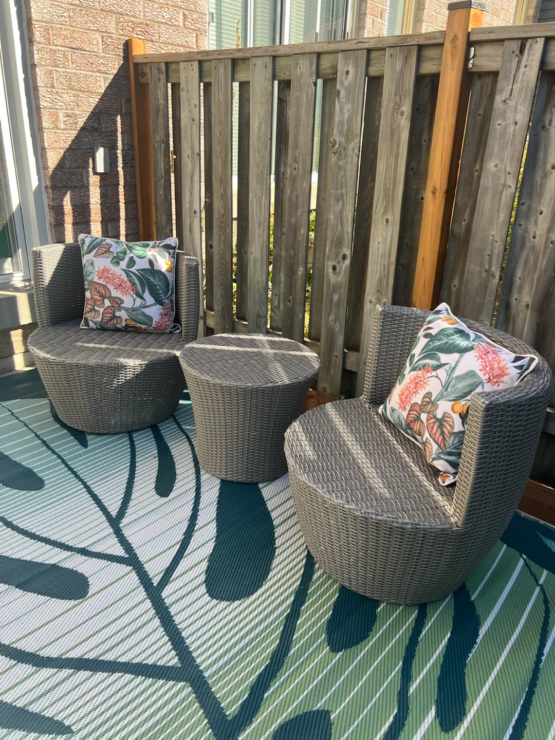 3-Piece Wicker Patio Bistro Set - photo 2