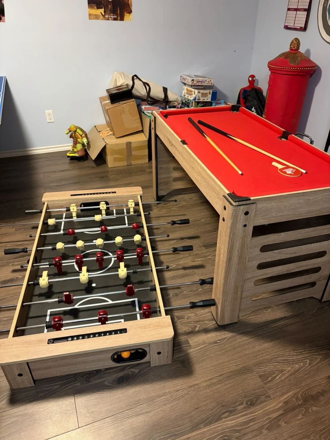 2-in-1 Combo Foosball and Pool Table