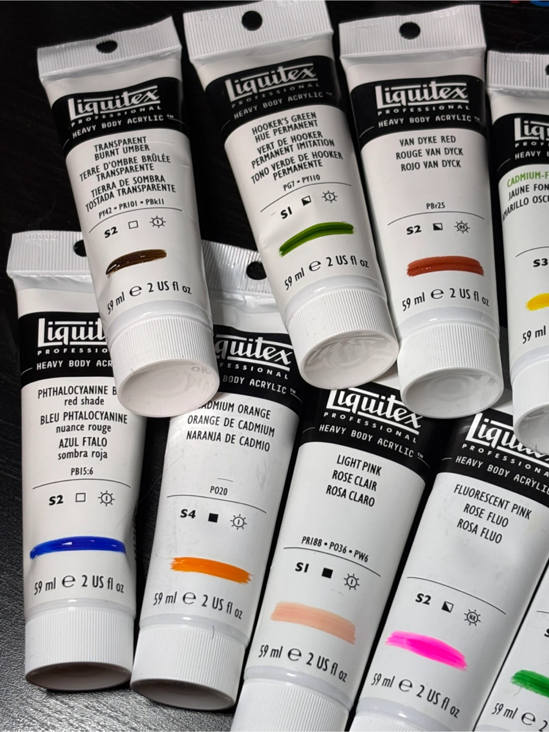 Liquitex Heavy Body Acrylic 2oz tubes lot of 16 - photo 2