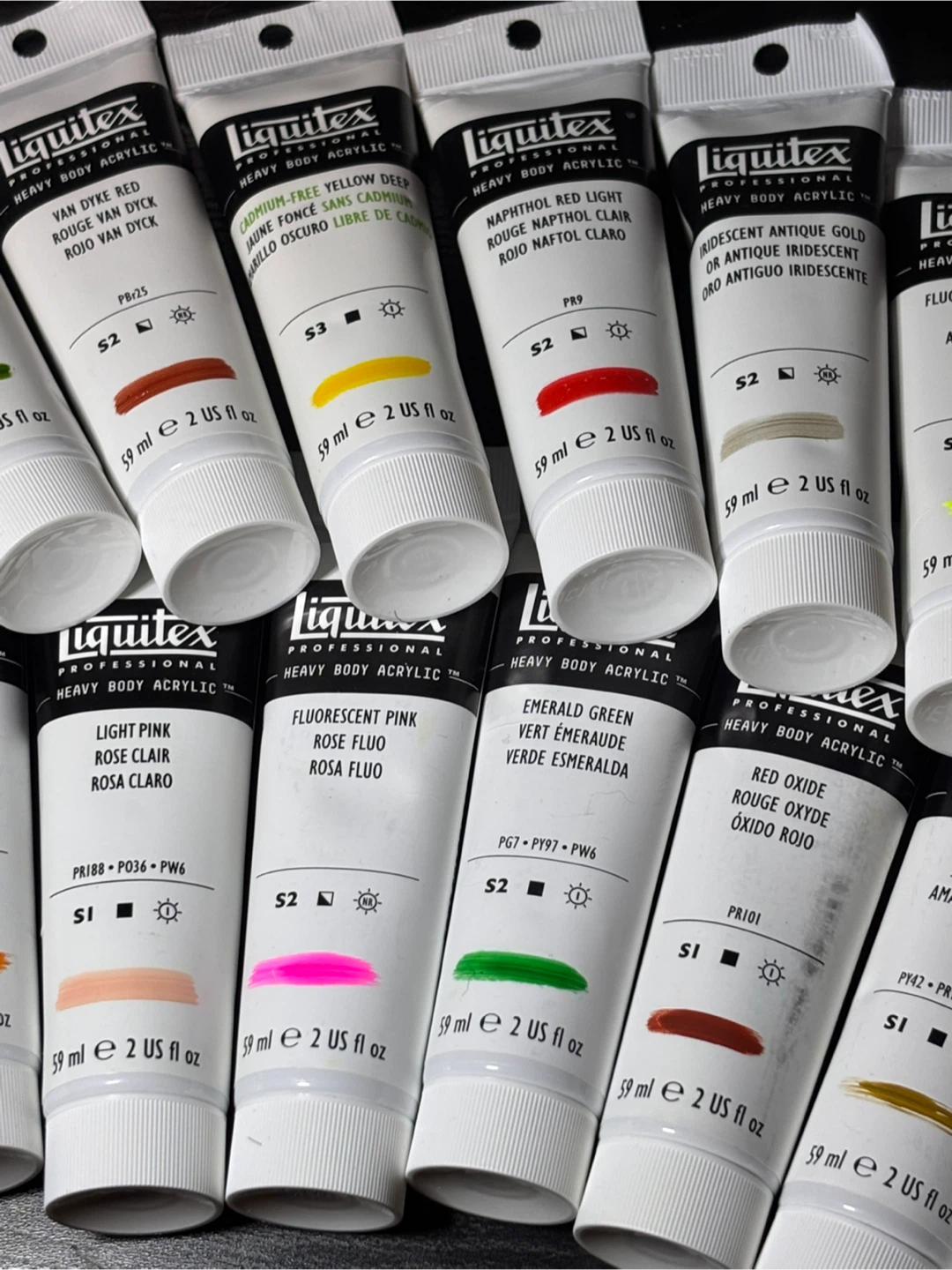 Liquitex Heavy Body Acrylic 2oz tubes lot of 16 - photo 3