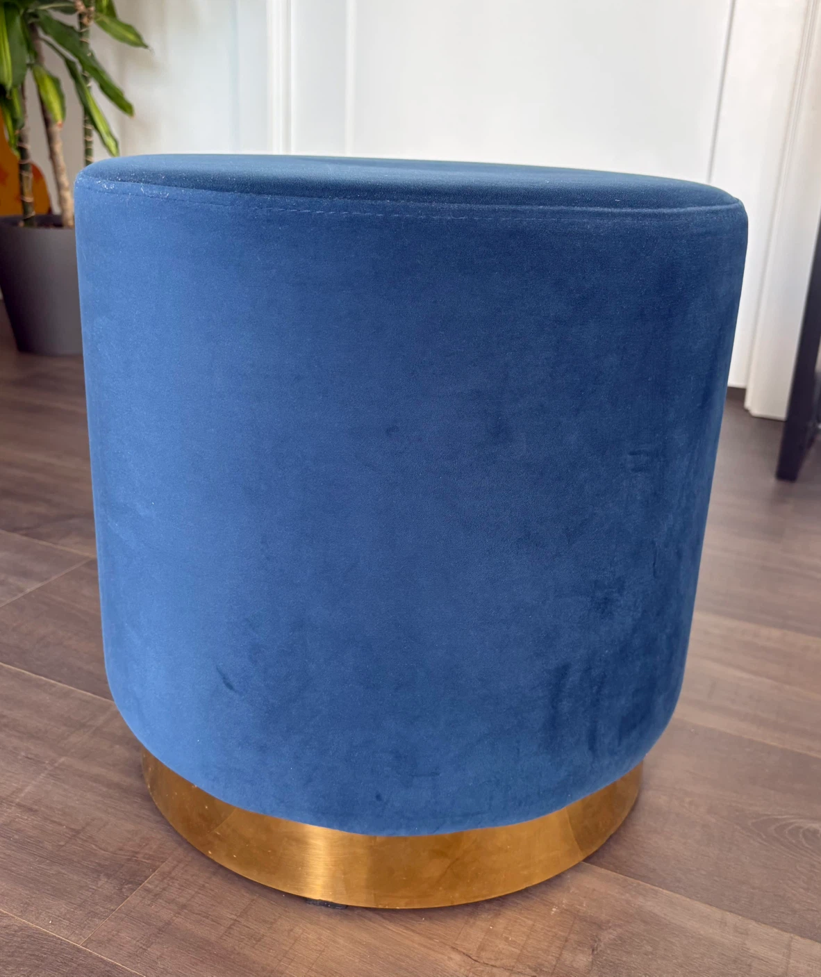 2 x Structube Keira Velvet Ottoman - Blue