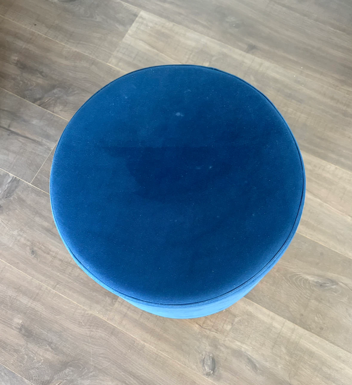 2 x Structube Keira Velvet Ottoman - Blue - photo 3