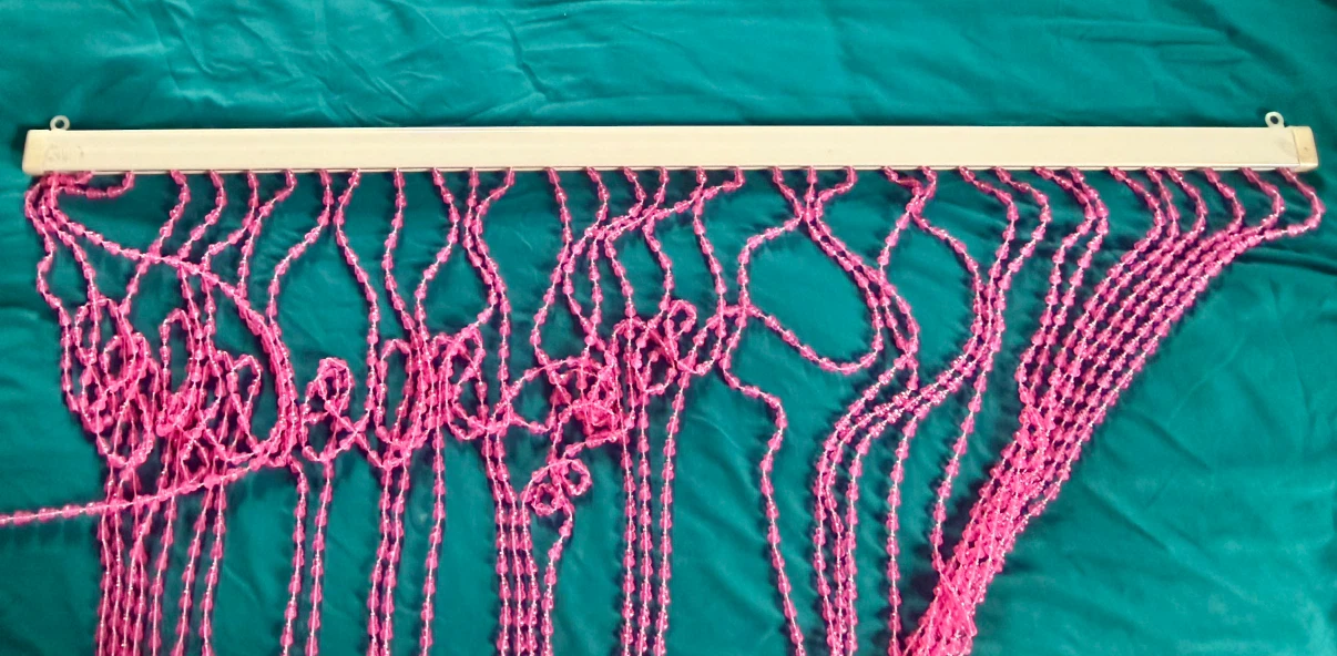 Hot Pink Beaded Curtain - photo 3
