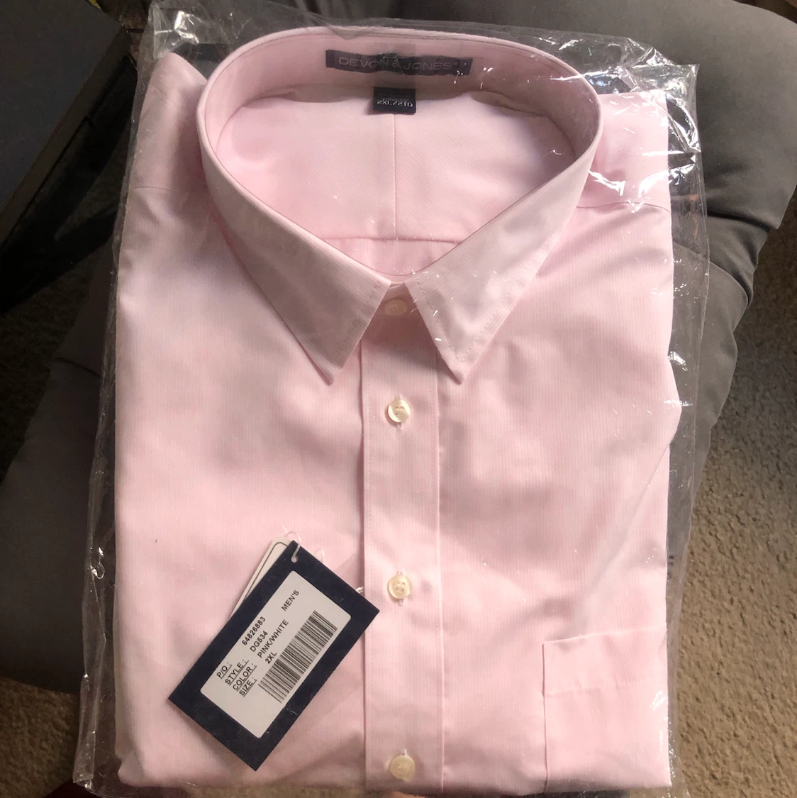 2xL Neavy blue and pink lined  Men's  Shirt