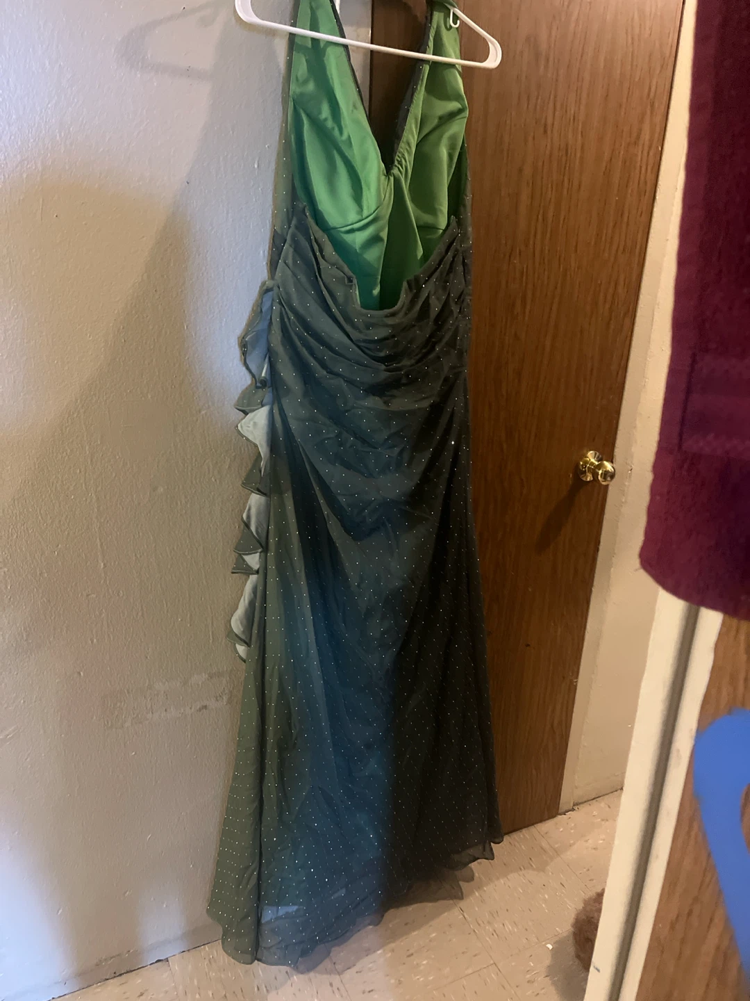 Olive Green Formal Evening Gown - photo 2