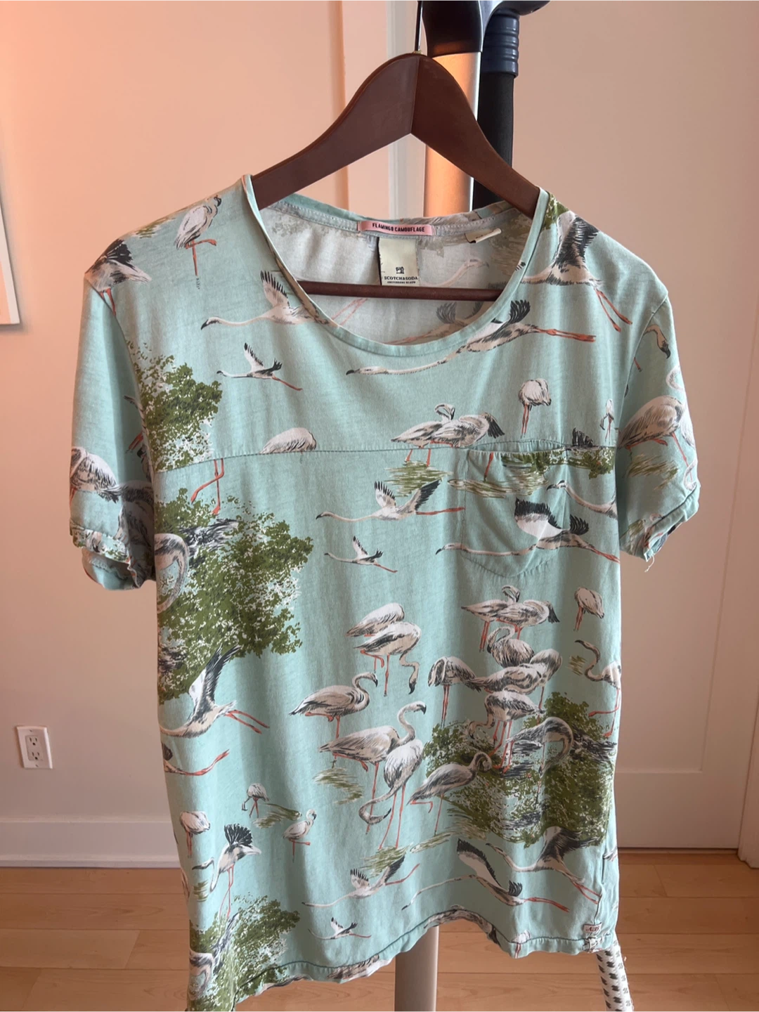 Scotch & Soda Flamingo Camouflage T-Shirt