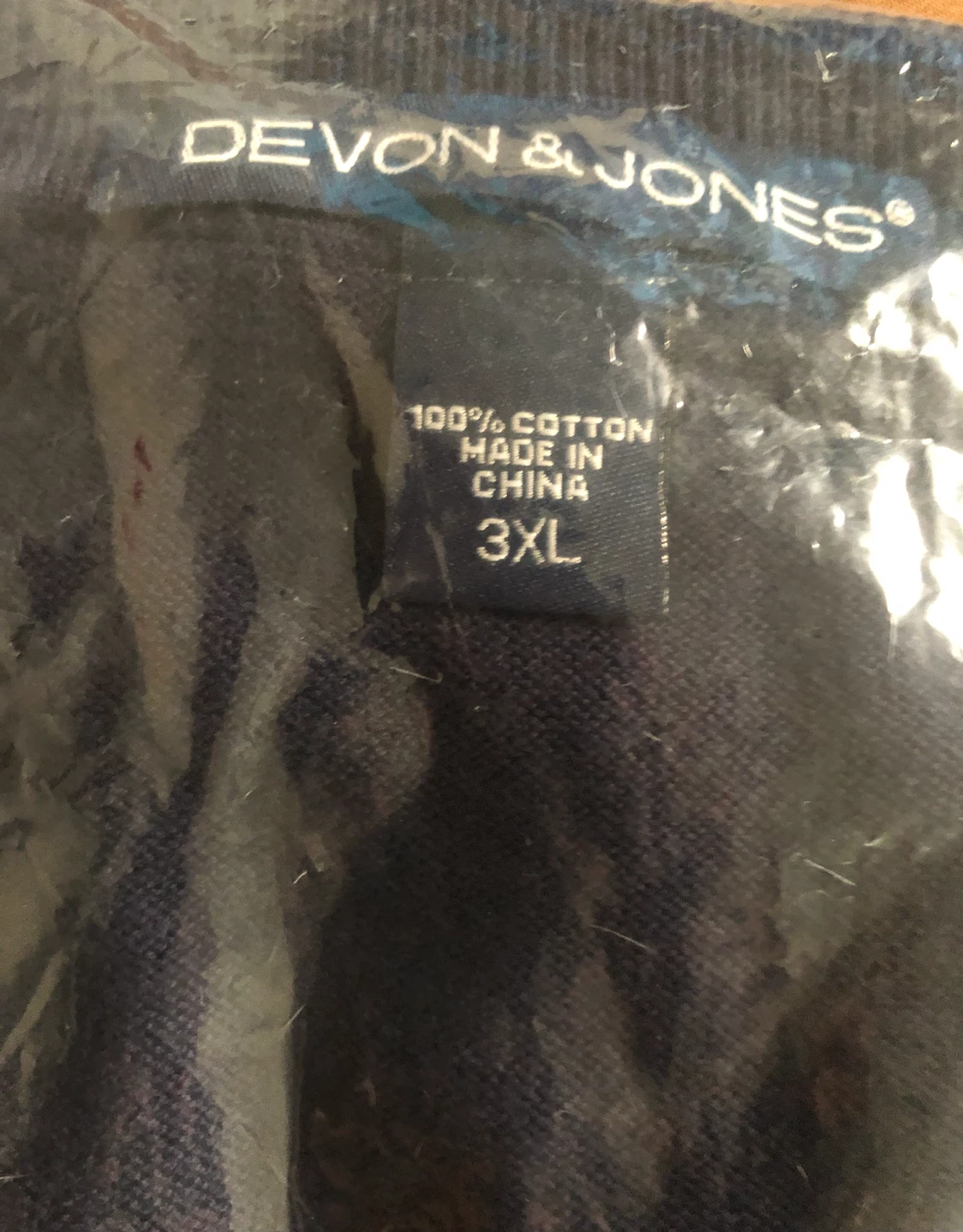 3XL Cotton V-Neck Sweater
