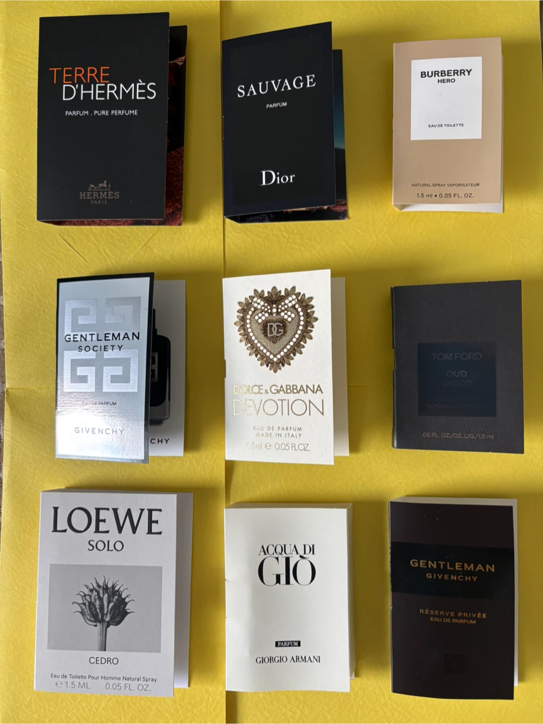 Men’s Designer Fragrance Sample Vials