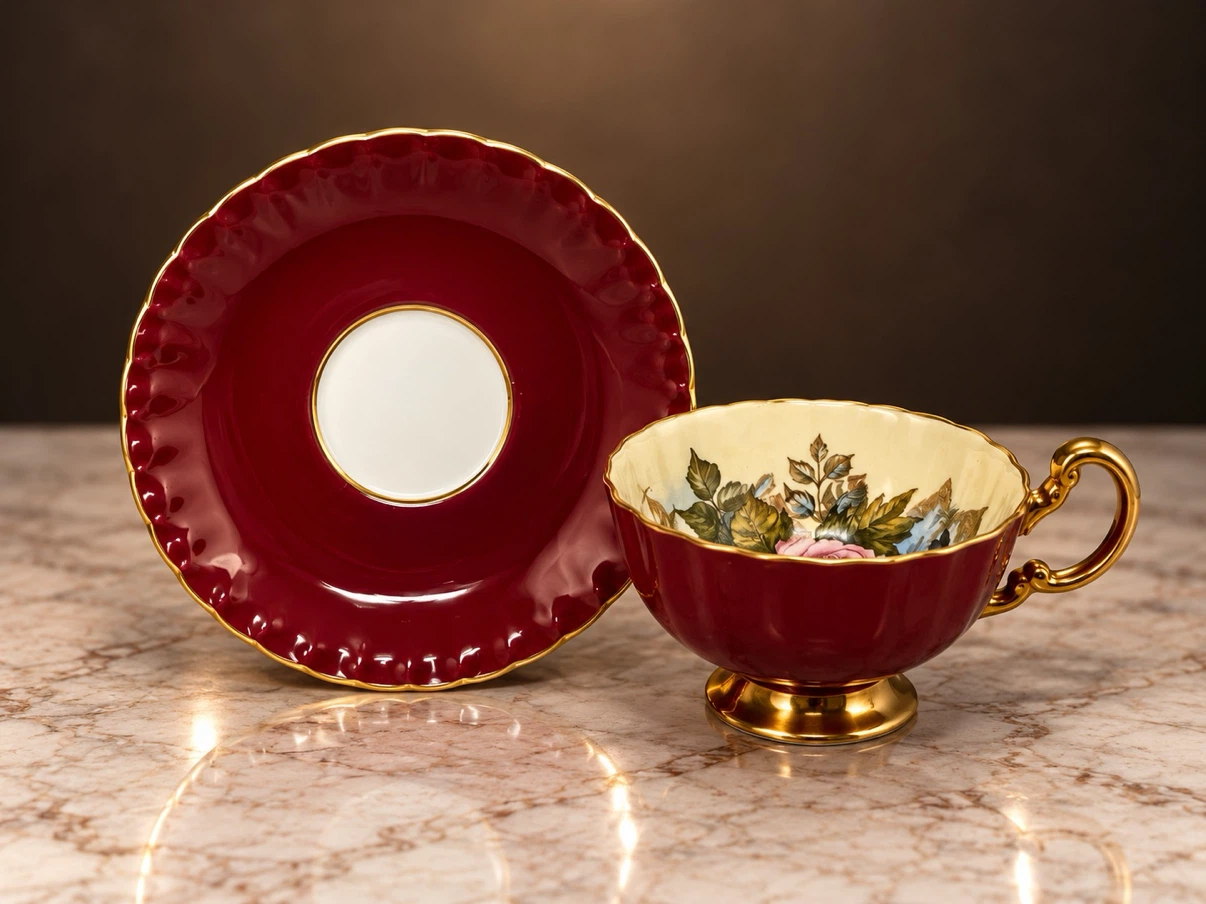 Aynsley England Fine China Tea Cup and Saucer Set