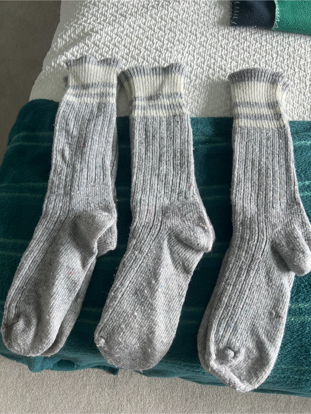 Three Pairs of Wool-Blend Crew Socks - photo 2