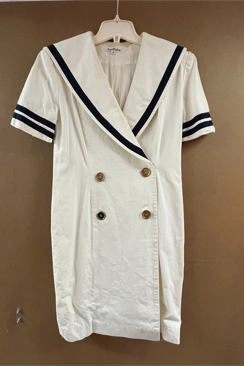 Ann Taylor Sailor Dress White Size 6