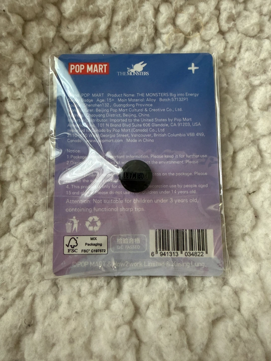 POP MART THE MONSTERS Big into Energy Series Badge - photo 2