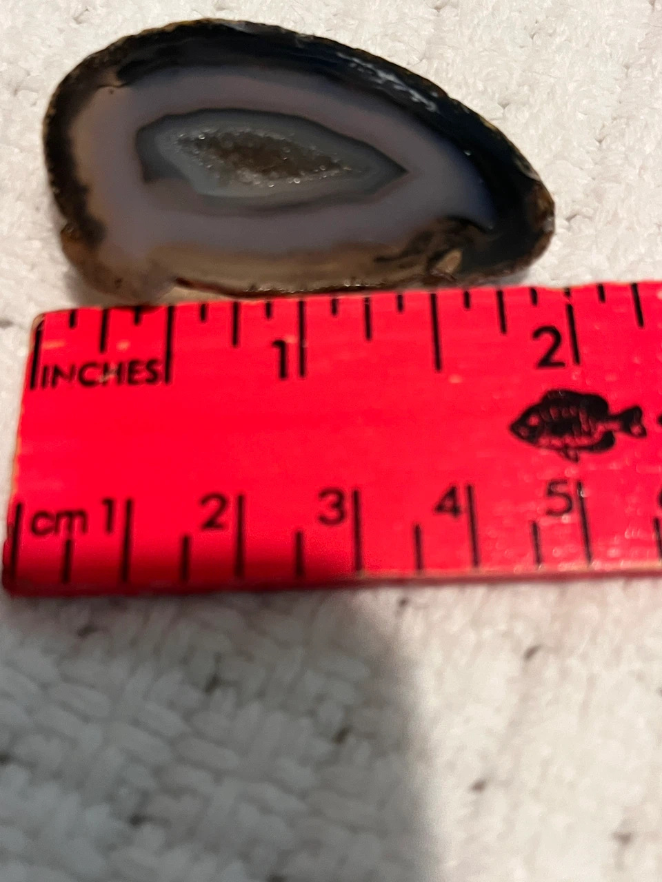 Natural Agate Geode Slice Pin Brooch - photo 4