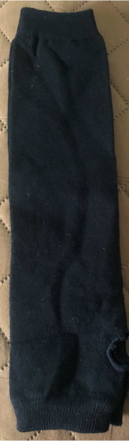 6 count Black Knit Arm Warmers with thumb hole