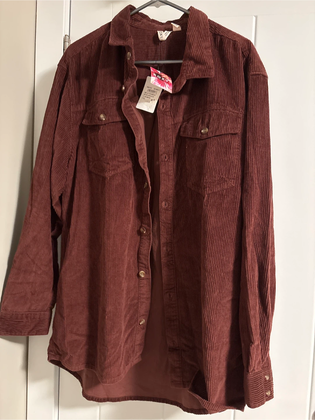 New Roxy Let It Go Corduroy Shirt