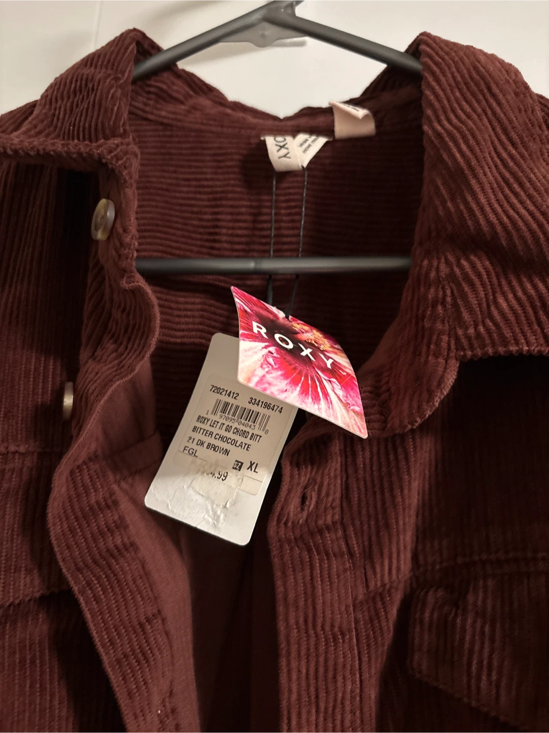 New Roxy Let It Go Corduroy Shirt - photo 2