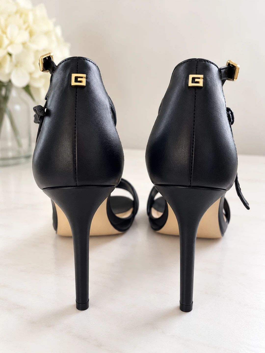 Guess Black Heeled Sandals - Size 9 - photo 2