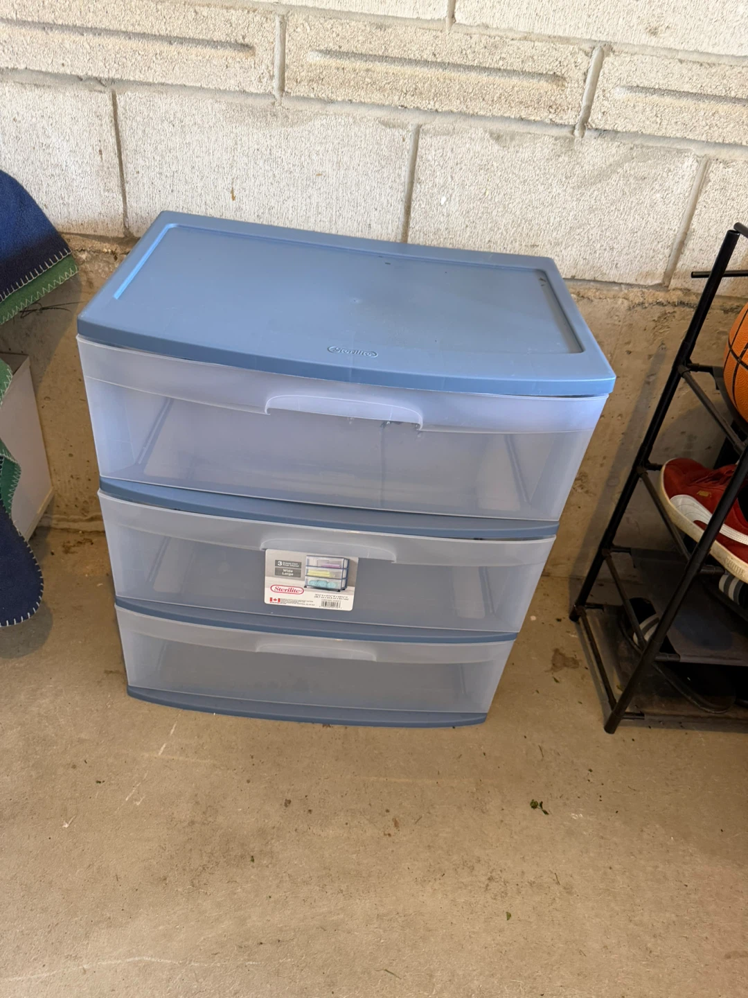 Sterilite 3-Drawer Wide Cart
