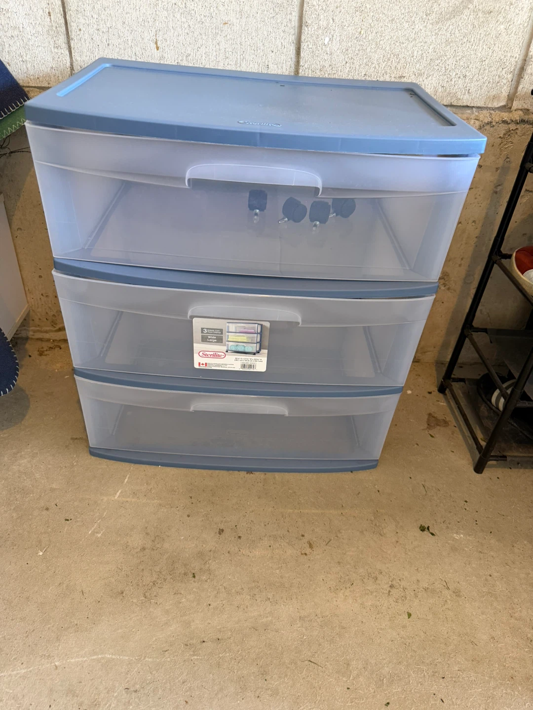 Sterilite 3-Drawer Wide Cart - photo 2