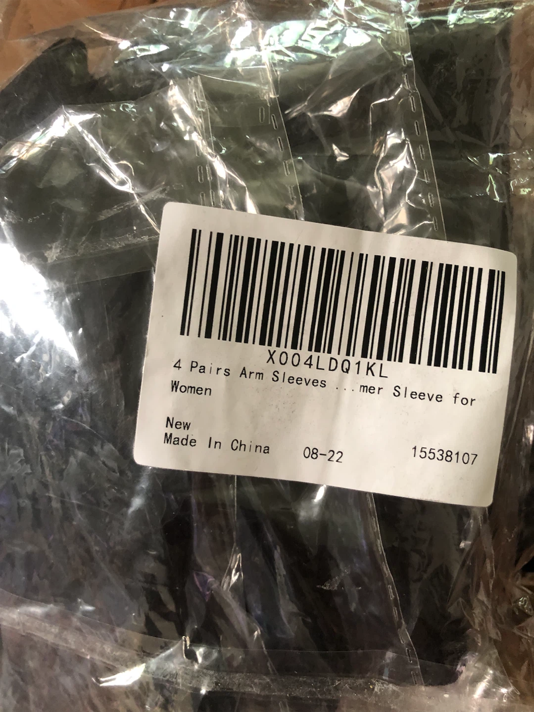 6 count Black Knit Arm Warmers with thumb hole - photo 2