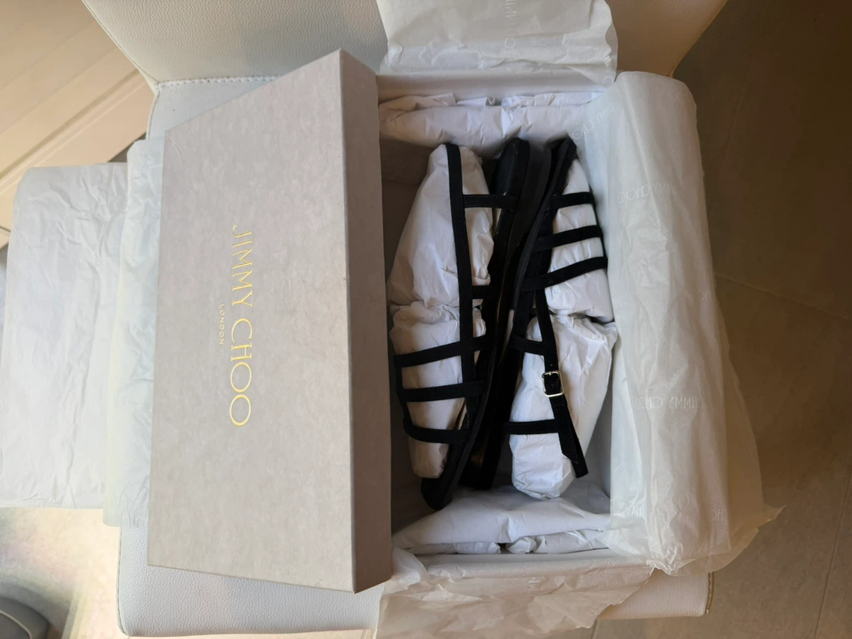 Jimmy Choo black suede sandals, size 7/37 - photo 3