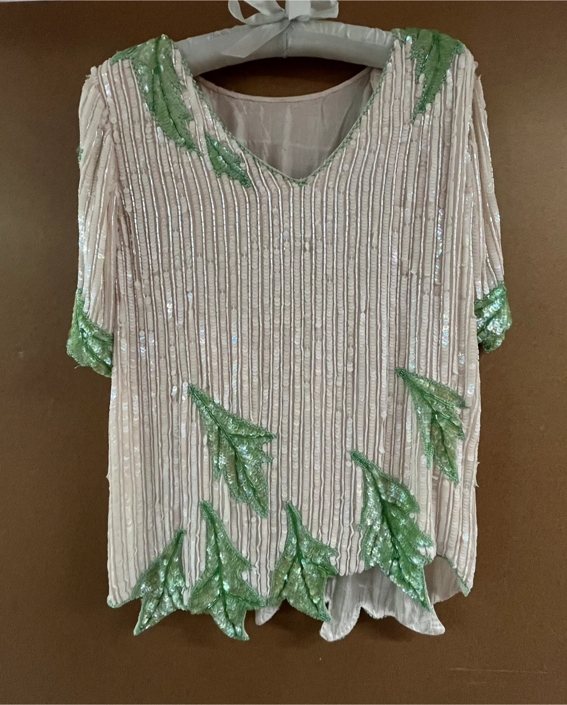 Dominique Hand Beaded Silk Top