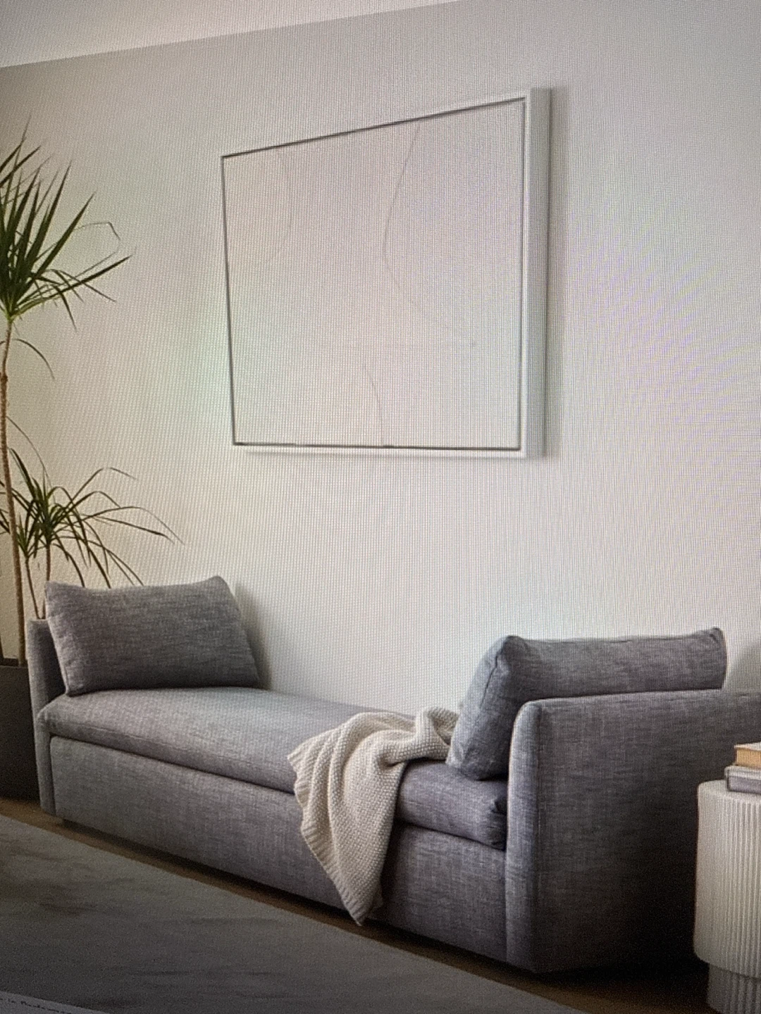 West Elm-Gray Upholstered “Shelter Daybed”