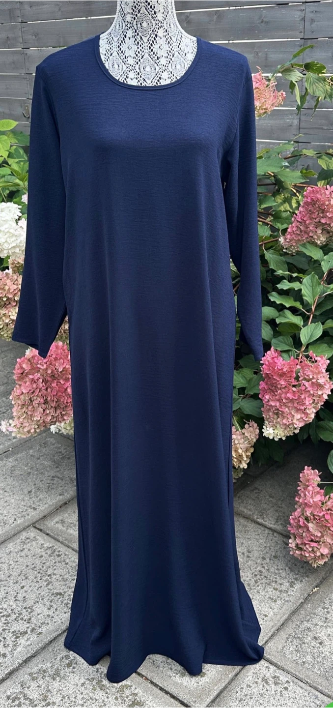 Navy Blue Long Sleeve Dress