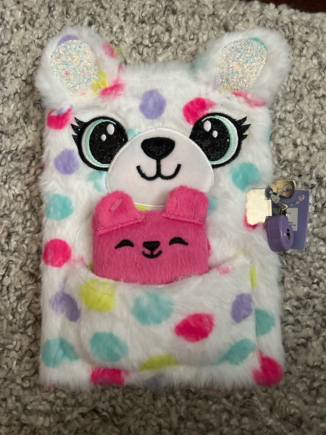 Claire's Fuzzy Llama Diary with Lock