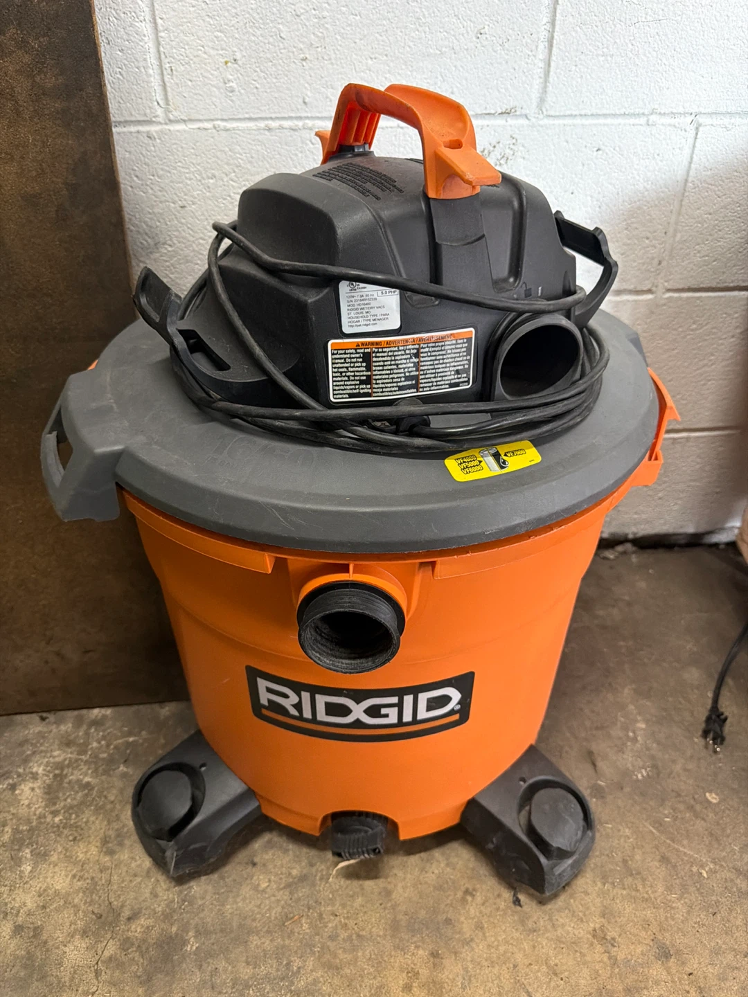 Ridgid HD18400 Wet/Dry Vacuum