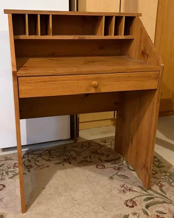 Solid Wood Desk with Padded Chair - photo 2