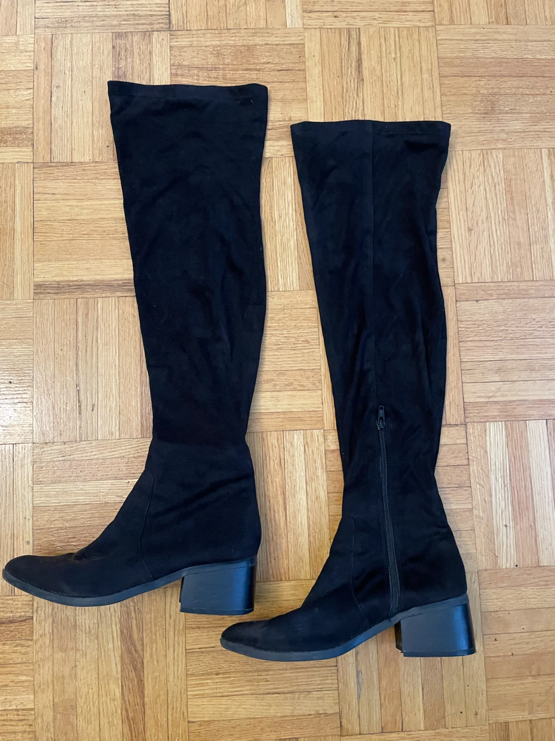 Call it Spring Black Over-the-Knee Suede Boots - photo 2