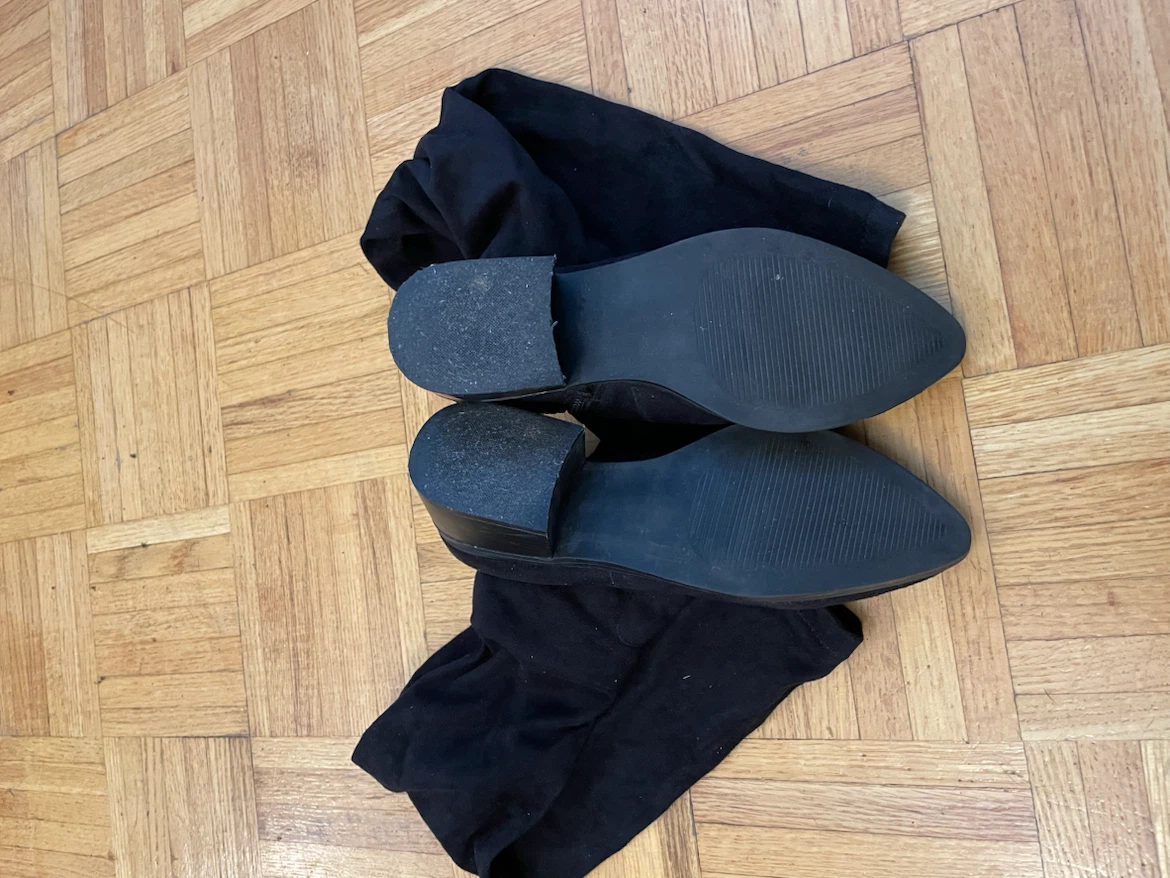 Call it Spring Black Over-the-Knee Suede Boots - photo 3