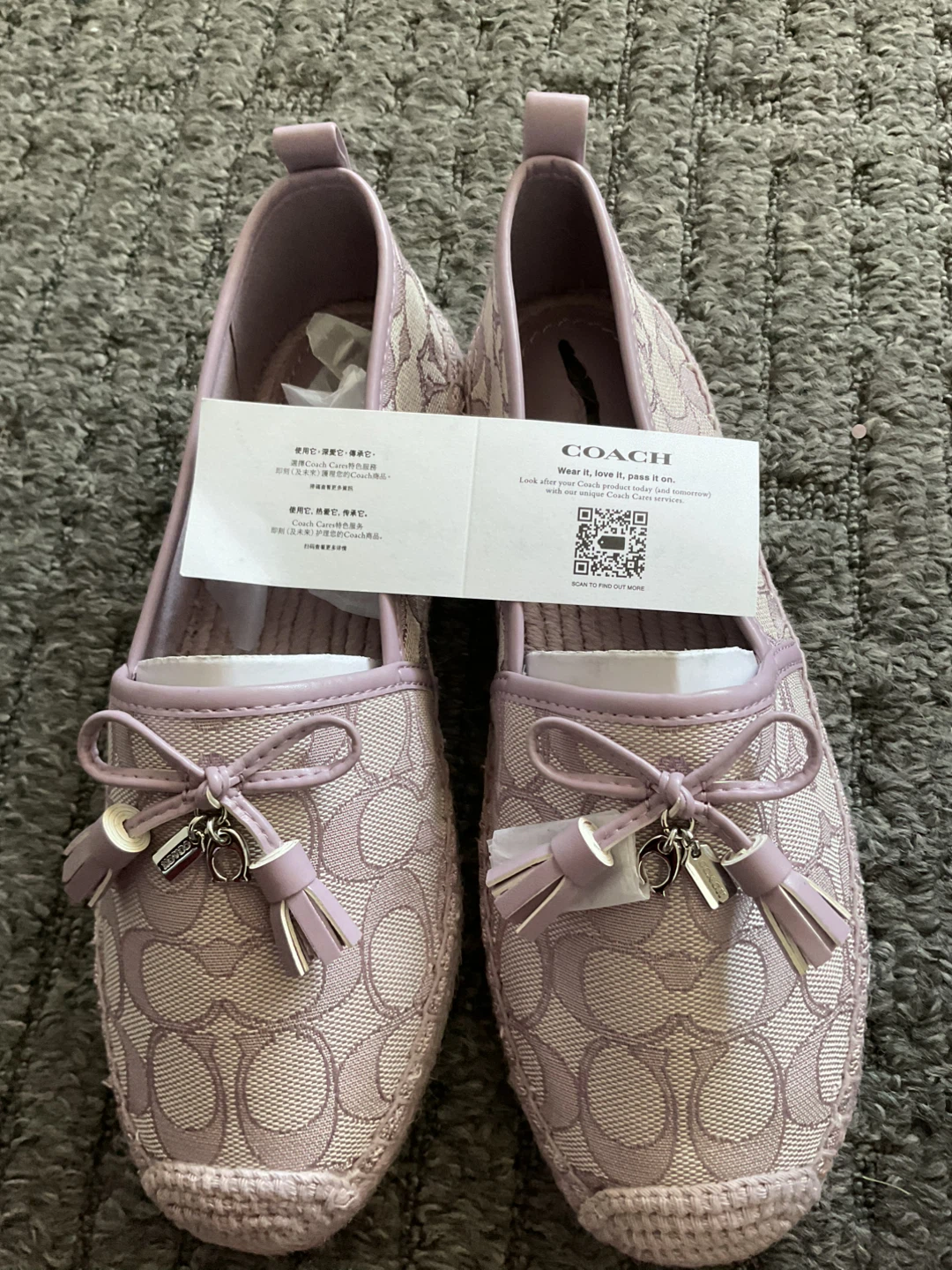 Coach Lavender Monogram Espadrilles