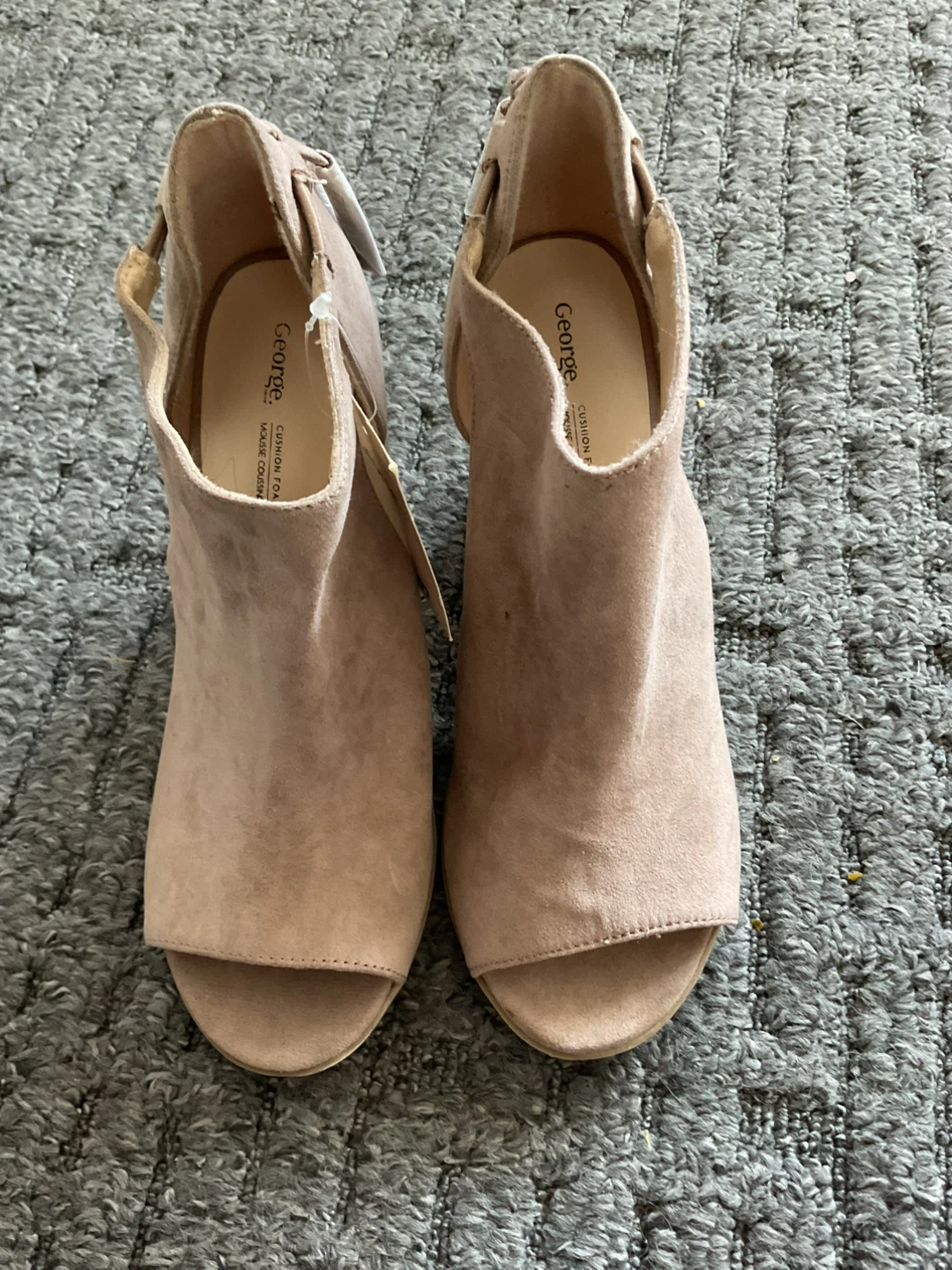 George ladies' open-toe ankle boots, size 6