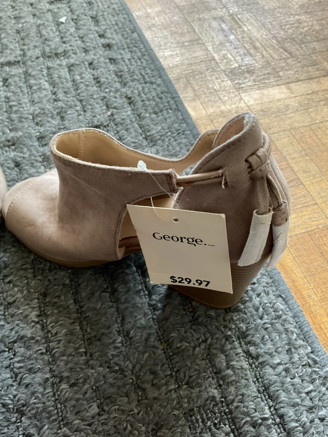 George ladies' open-toe ankle boots, size 6 - photo 4