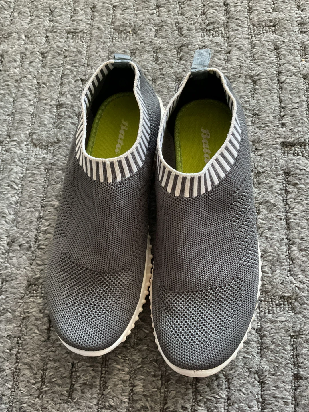 Bata Grey Slip-on Knit Sneakers