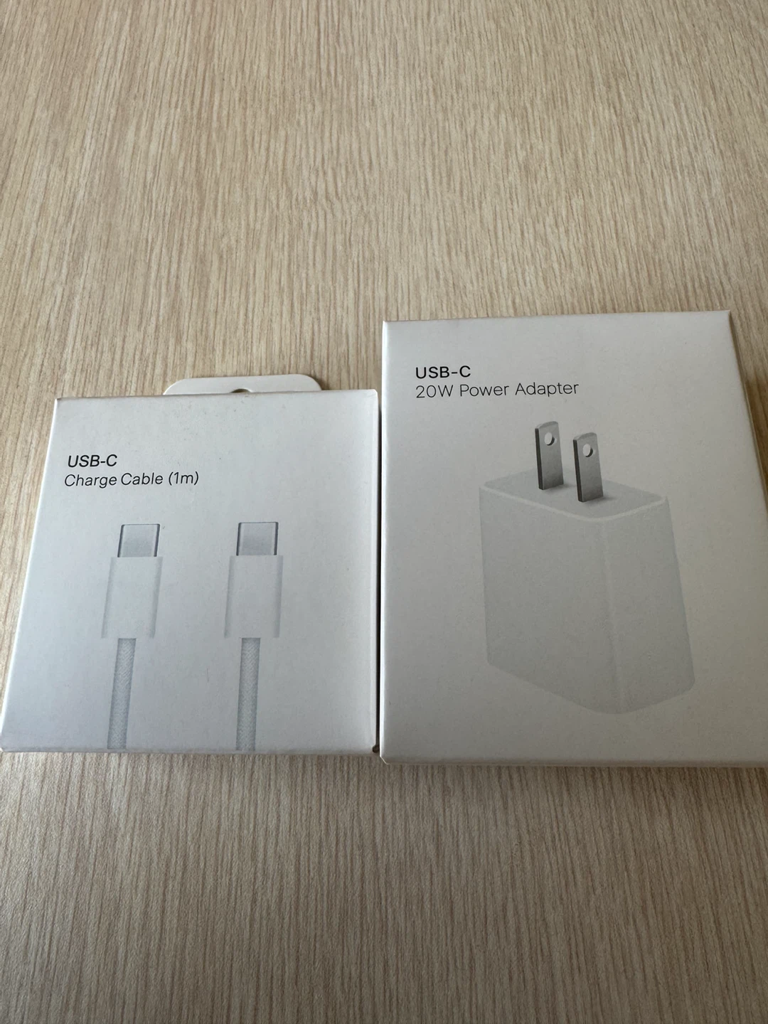 USB-C 20W Power Adapter and 1m Charge Cable