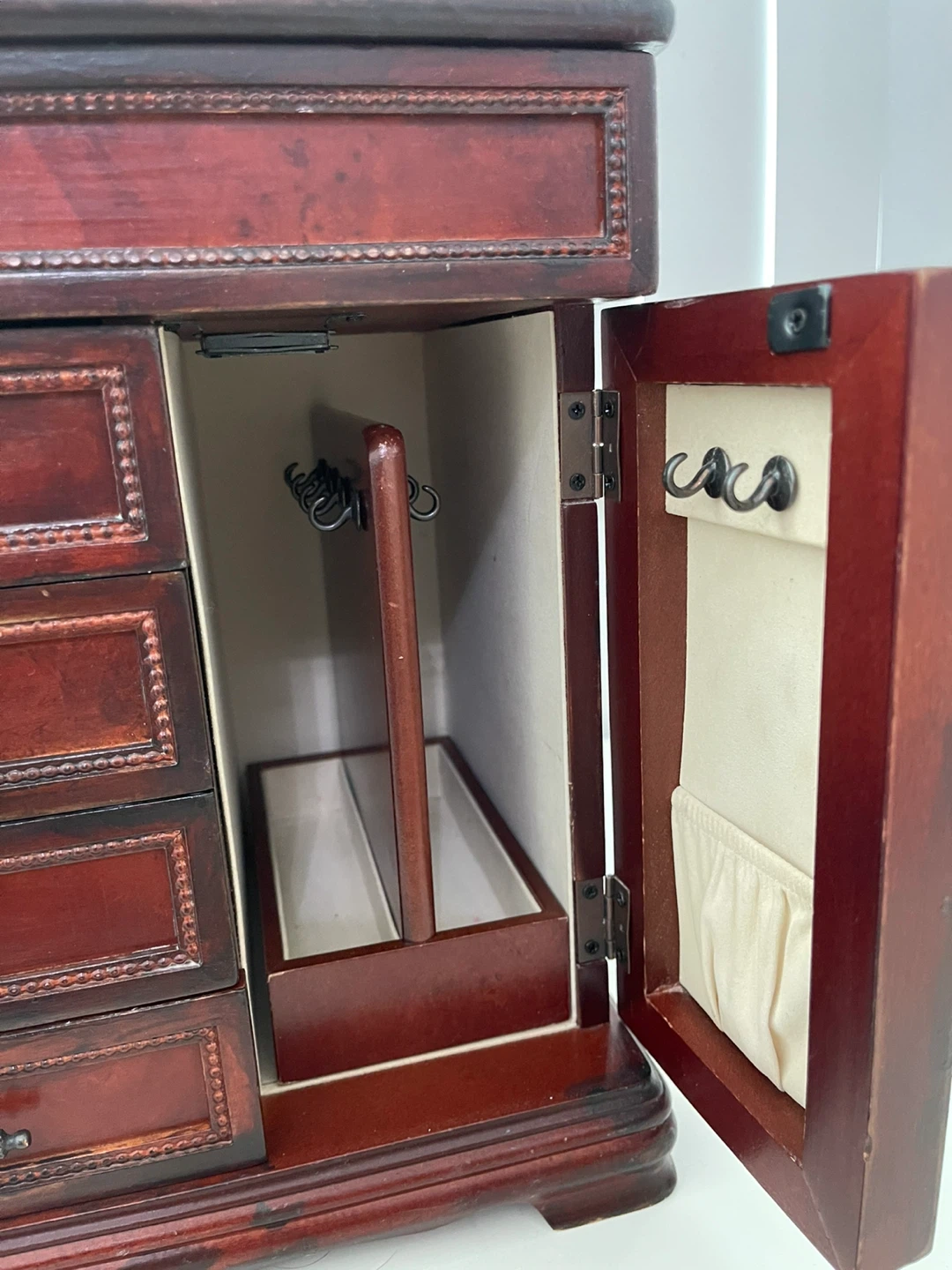 Wooden Jewelry Box with Mirror - photo 2