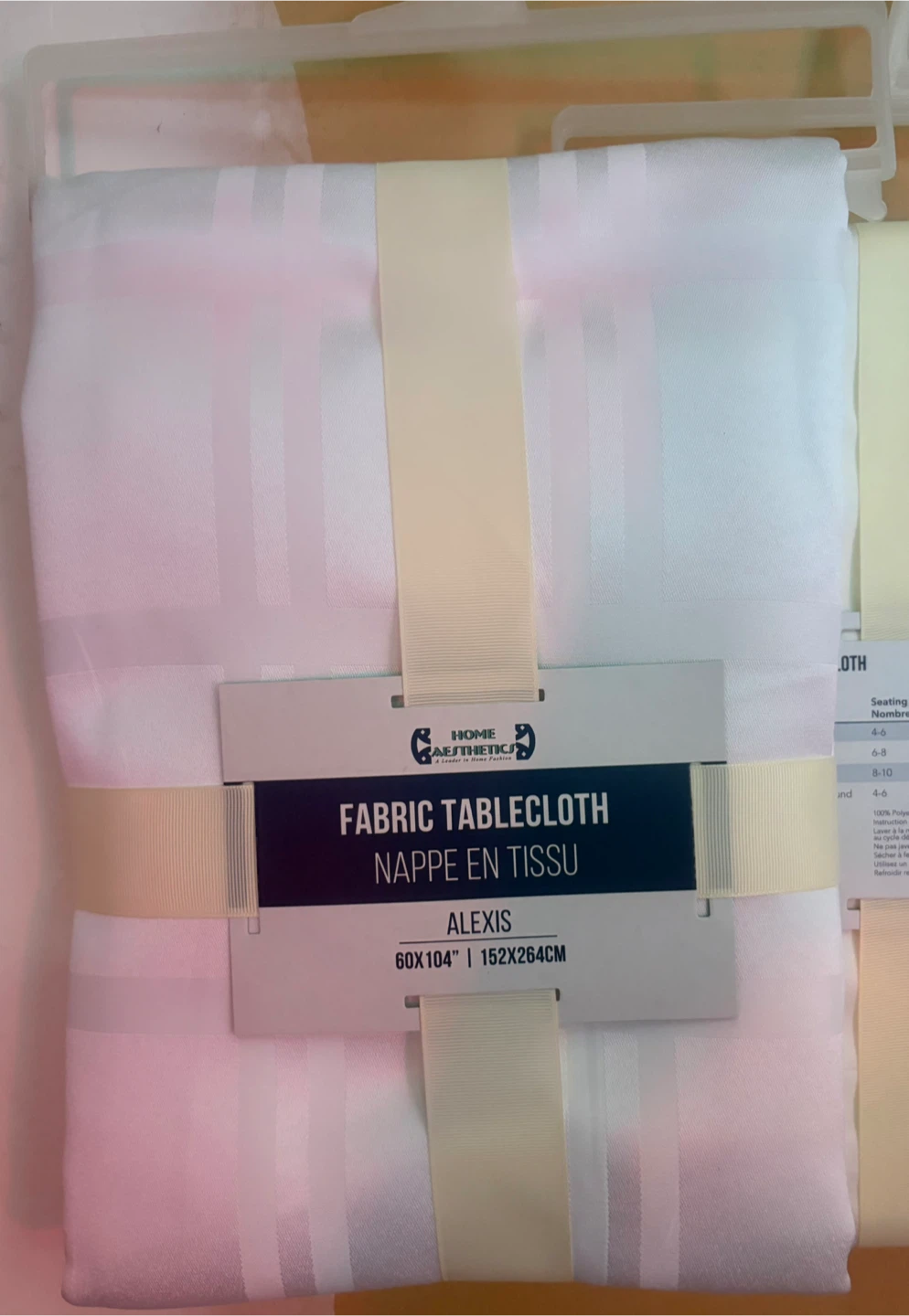 Home Aesthetics Alexis Fabric Tablecloth - photo 2