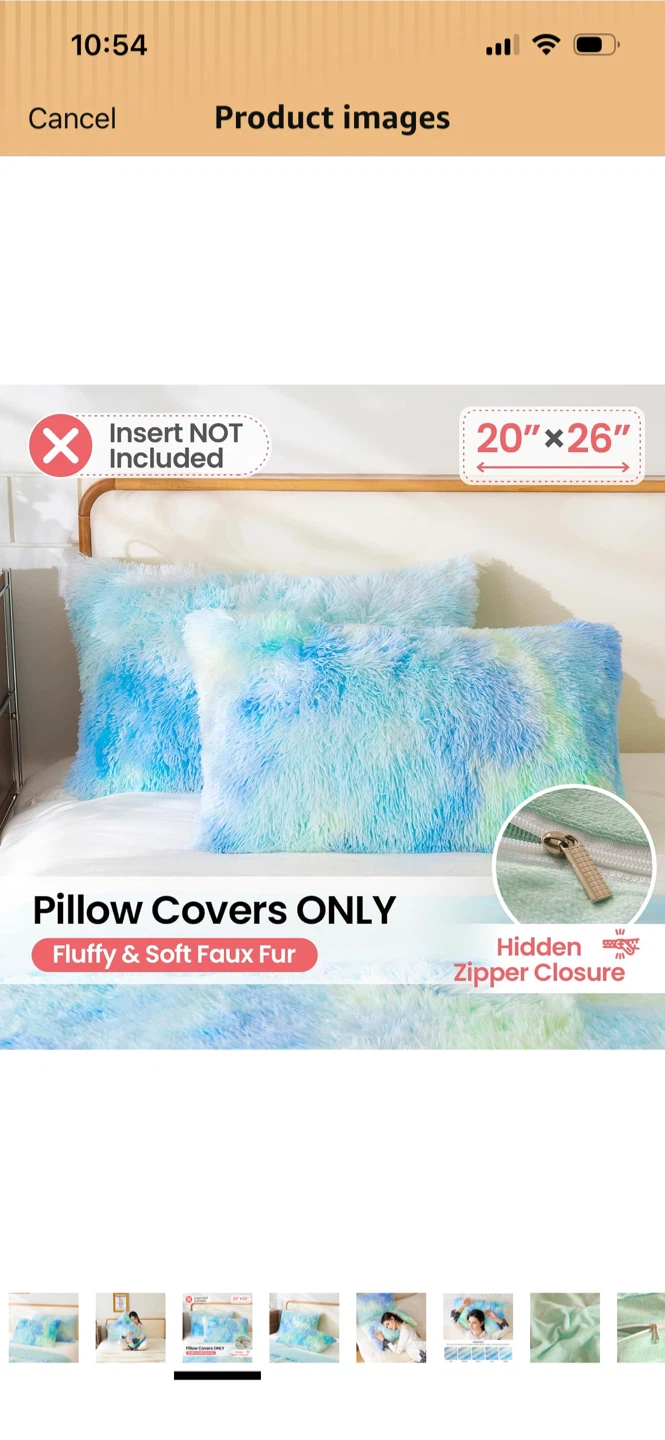 New Set of two decorative shaggy pillow covers - photo 4