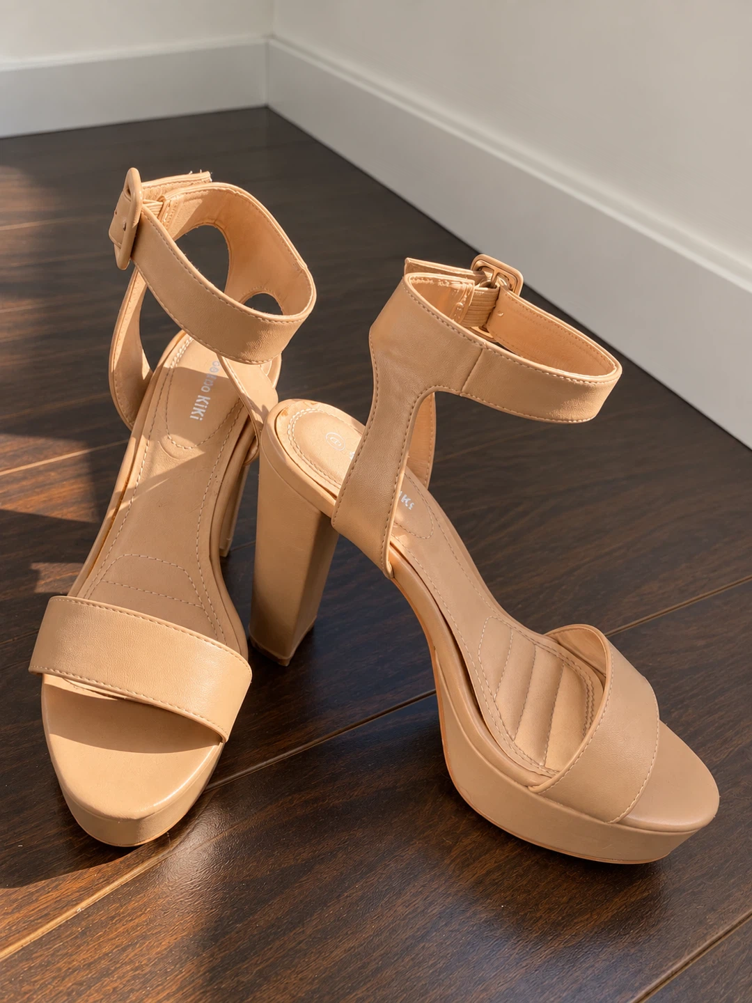 Nude Platform Heels - size 9