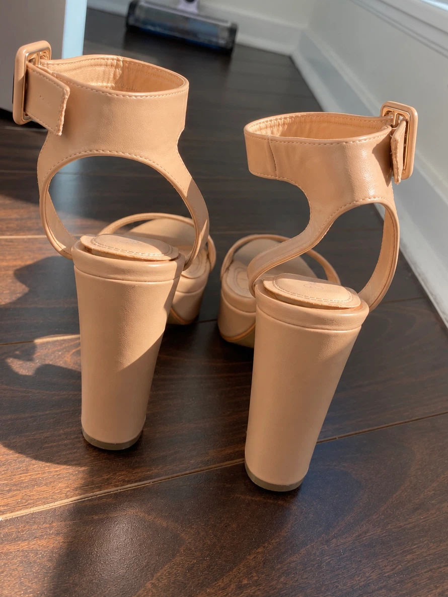 Nude Platform Heels - size 9 - photo 2