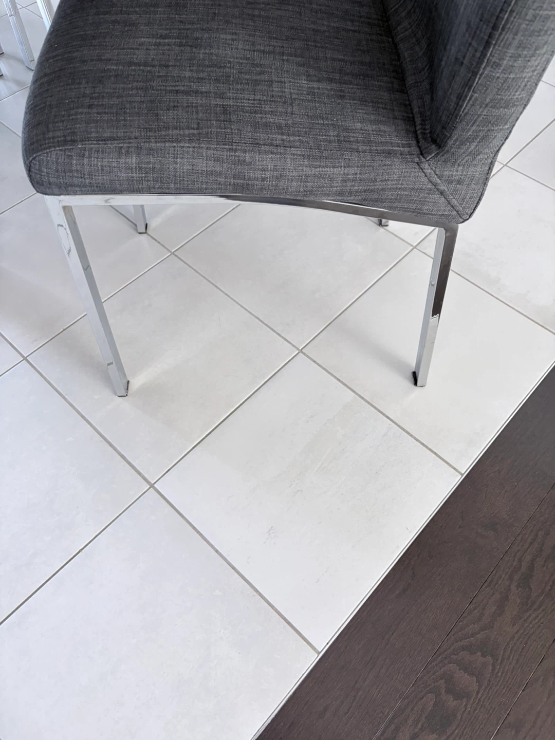 Modern Grey Fabric Dining Chair
