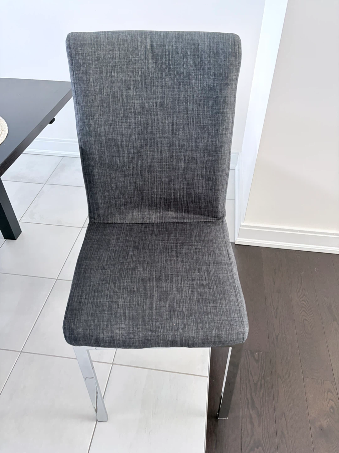 Modern Grey Fabric Dining Chair - photo 2
