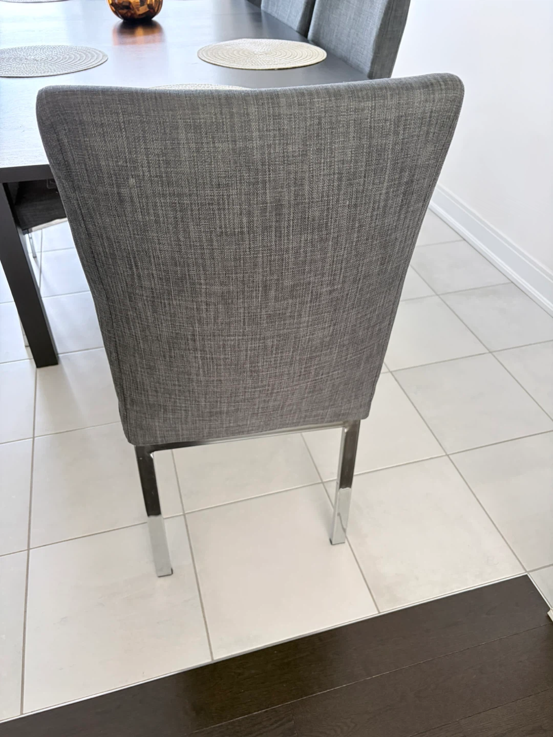 Modern Grey Fabric Dining Chair - photo 3